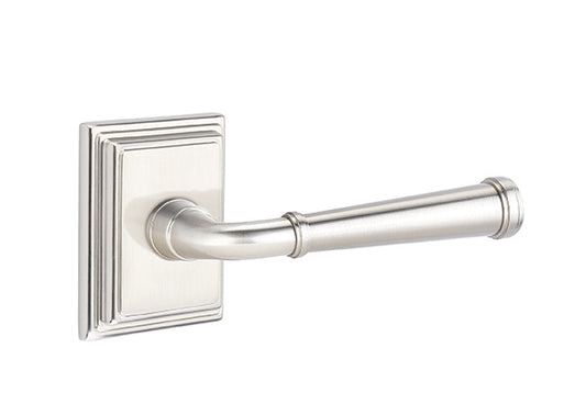 Emtek Merrimack Lever Satin Nickel-Wilshire Rosette