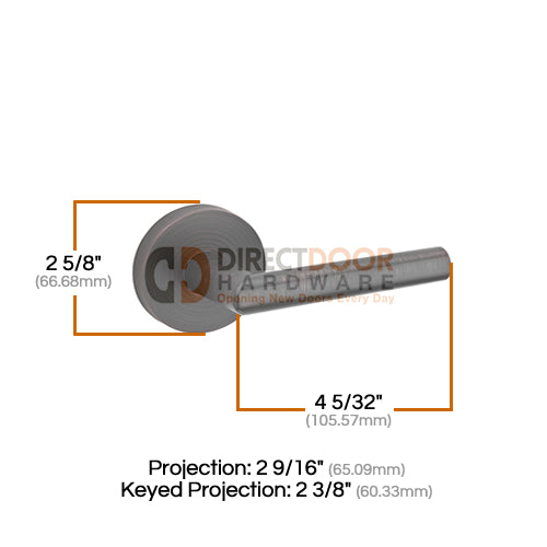 Kwikset Milan Lever Measurements
