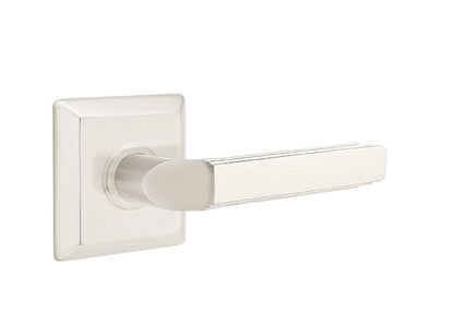 Emtek Milano Lever - Rectangular Rosette - Satin Nickel