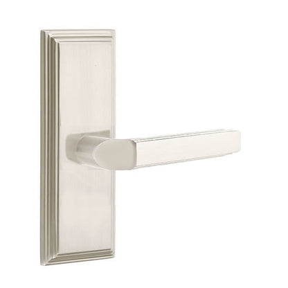 Emtek Milano Lever with Wilshire Sideplate