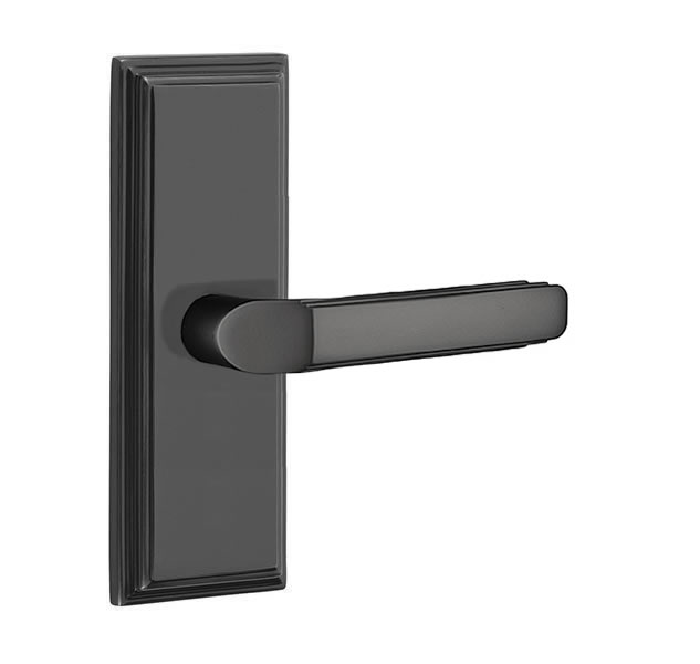 Emtek Milano Lever with 7 Inch Wilshire Sideplate