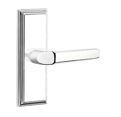 Emtek Milano Lever with 7 Inch Wilshire Sideplate