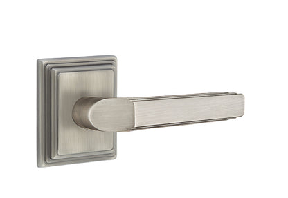 Emtek Milano Lever Pewter-Wilshire Rosette