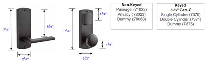Emtek Rectangular Sideplate Measurements