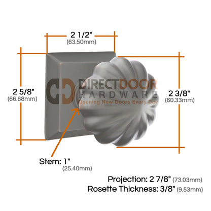 Emtek Melon Knob Specs Quincy Rosette