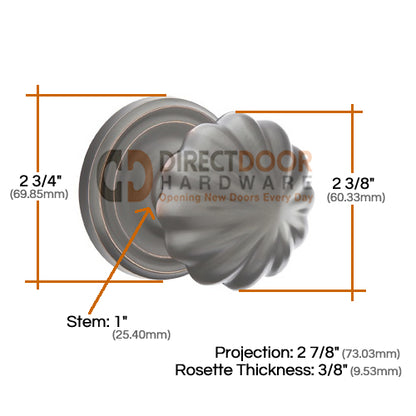 Emtek Melon Knob Specs Regular Rosette