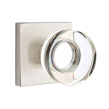 Emtek Disc Crystal Knob with Square Rosette