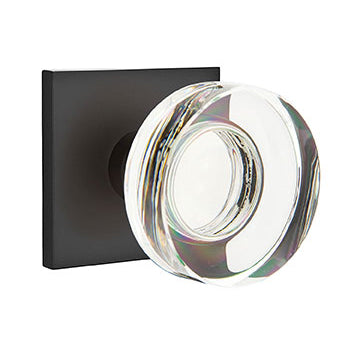 Emtek Disc Crystal Knob with Square Rosette