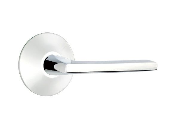 Emtek Brass Helios Lever Polished Chrome-Modern Rosette