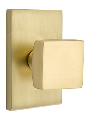 Emtek Square Knob - Modern Rectangular Rosette