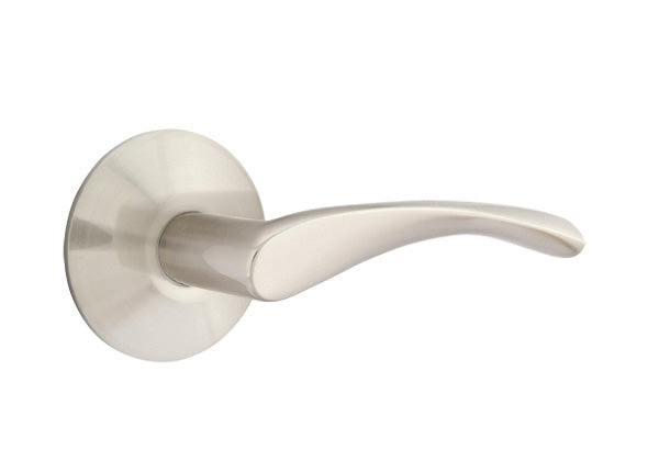 Emtek Triton Door Lever - Modern Rosette - Satin Nickel