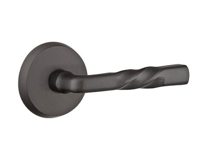 Emtek Sandcast Bronze Montrose Door Lever with Style 2 Rosette