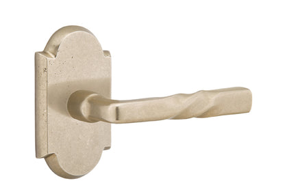 Emtek Montrose Lever Tumbled White Bronze-Style 1 Rosette