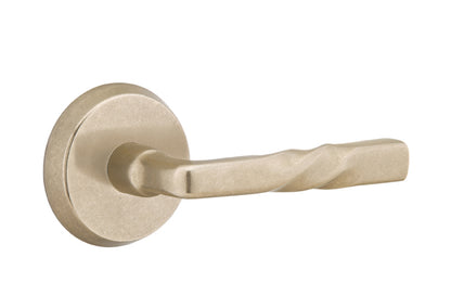 Emtek Sandcast Bronze Montrose Lever - Style 2 Rosette - Tumbled White Bronze