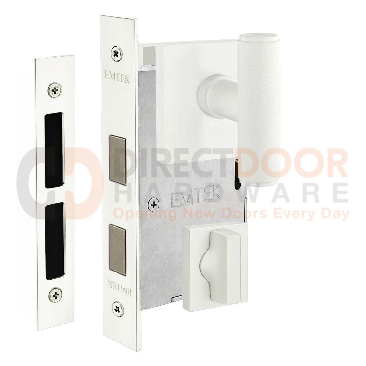 Emtek Ace Knurled Interior Mortise Knob with Square Rosette