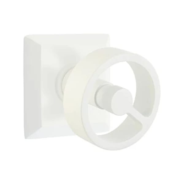 Emtek Spoke Interior Mortise Knob with Quincy Rosette