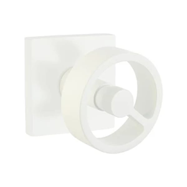 Emtek Spoke Interior Mortise Knob with Square Rosette