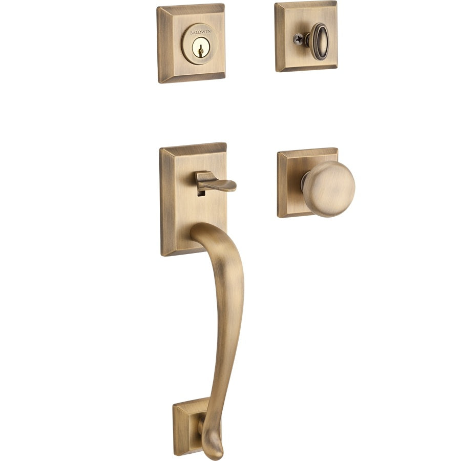 Baldwin Reserve Napa Handleset Matte Brass and Black