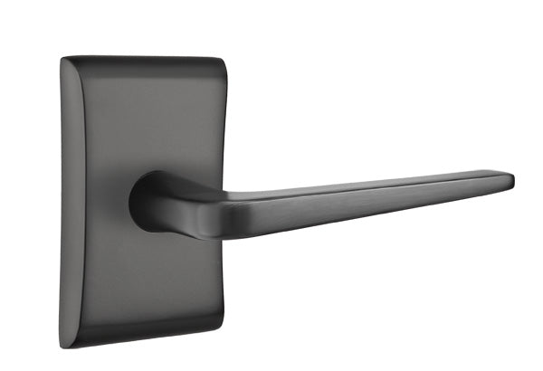 Emtek Brass Athena Lever Flat Black-Neos Rosette
