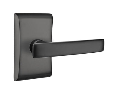 Emtek Geneva Lever Flat Black-Neos Rosette