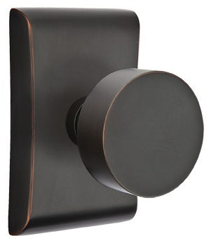 Emtek Modern Round Door Knob with Neos Rosette