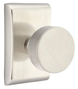 Emtek Modern Round Door Knob with Neos Rosette