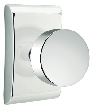 Emtek Modern Round Door Knob with Neos Rosette