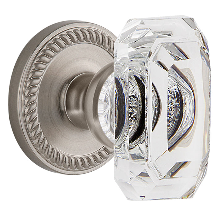 Grandeur Newport Rosette with Baguette Clear Knob