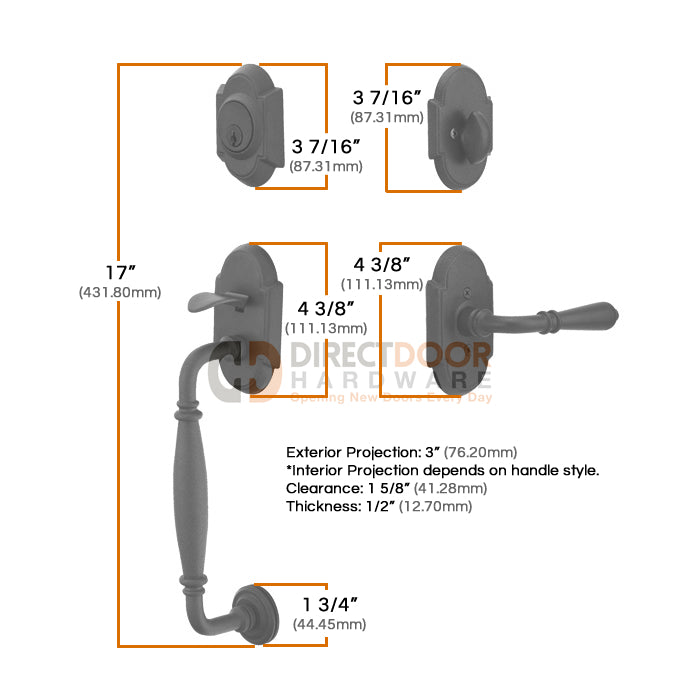 Emtek Normandy Sectional Handleset