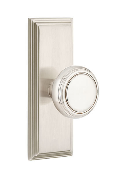 Emtek Norwich Knob with 7 Inch Wilshire Sideplate