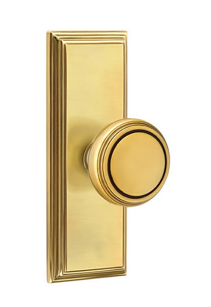 Emtek Norwich Knob with 7 Inch Wilshire Sideplate