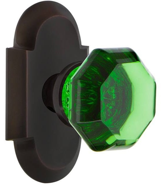 Nostalgic Warehouse Waldorf Crystal Knob with Cottage Plate - Timeless Bronze
