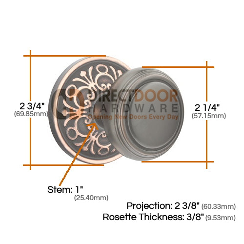 Emtek Norwich Knob Specs Lancaster Rosette