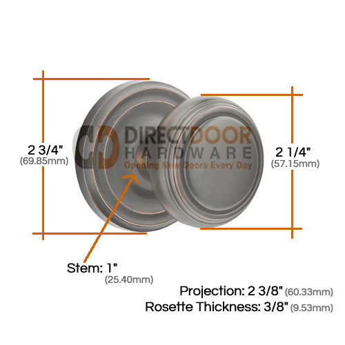 Emtek Norwich Knob Specs Regular Rosette
