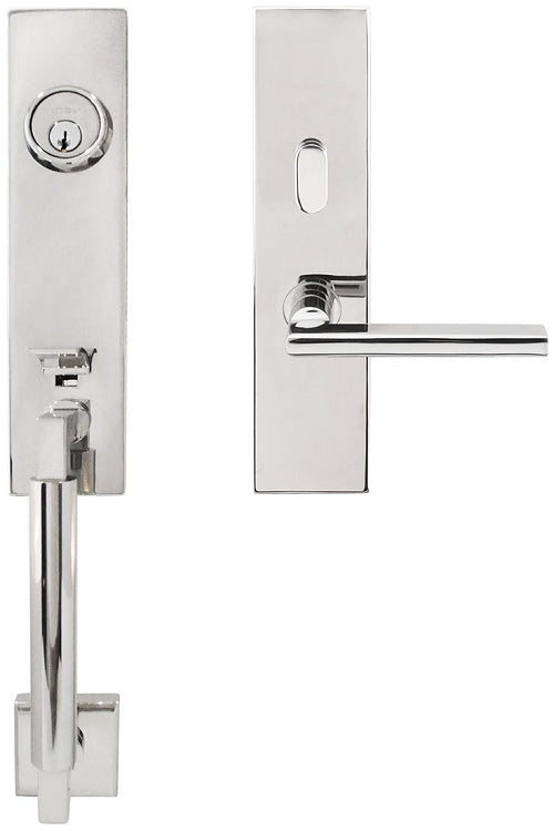 Inox NY Mortise Handleset with Sunrise Lever