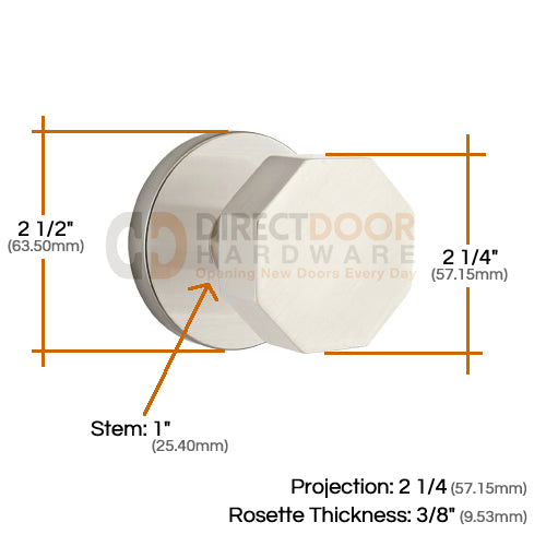 Emtek Octagon Specs Disk Rosette
