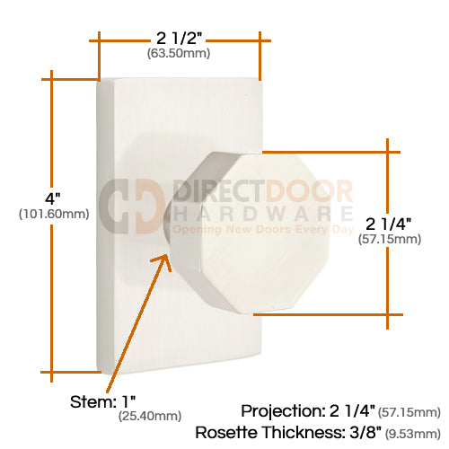 Emtek Octagon Specs Modern Rectangular Rosette