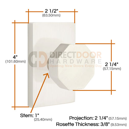 Emtek Octagon Specs Modern Rectangular Rosette