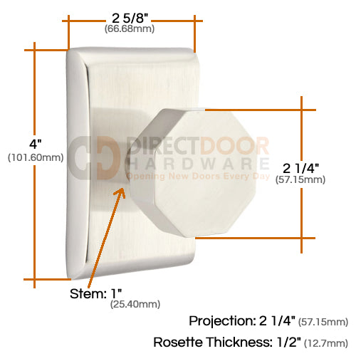 Emtek Octagon Specs Neos Rosette