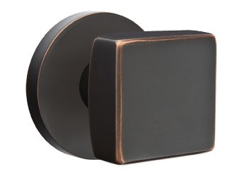 Emtek Square Knob - Disk Rosette