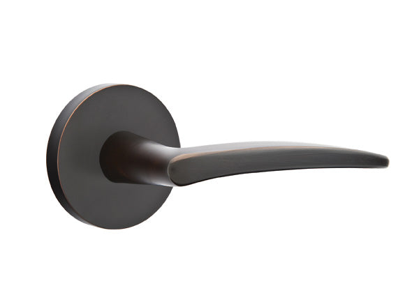 Emtek Poseidon Lever Oil Rubbed Bronze-Disk Rosette