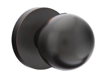 Emtek Orb Modern Door Knob with Disk Rosette - Oil Rubbed Bronze