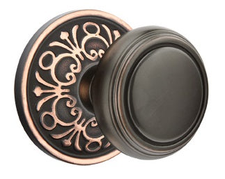Emtek Norwich Knob With Lancaster Rosette - Oil Rubbed Bronze