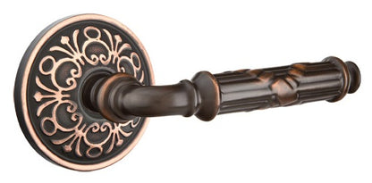 Emtek Ribbon and Reed Lever Oil Rubbed Bronze-Lancaster Rosette