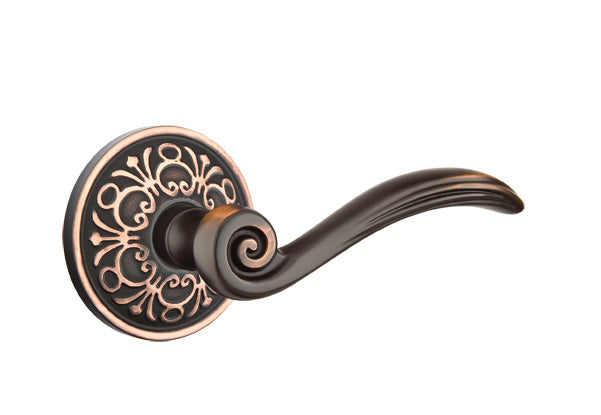 Emtek Elan Lever Oil Rubbed Bronze-Lancaster Rosette