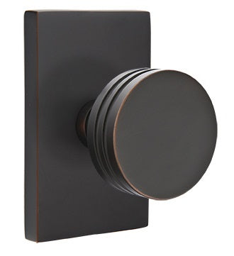 Emtek Bern Knob - Modern Rectangular Rosette