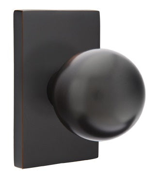 Emtek Orb Knob - Modern Rectangular Rosette