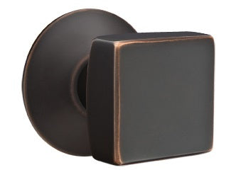 Emtek Square Knob - Modern Rosette