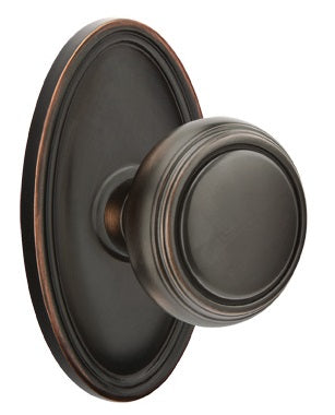Emtek Norwich Knob With Oval Rosette - Oil Rubbed Bronze