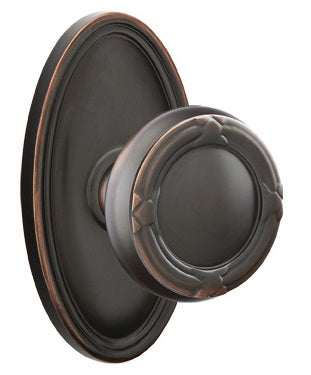 Emtek Ribbon and Reed Knob - Oval Rosette